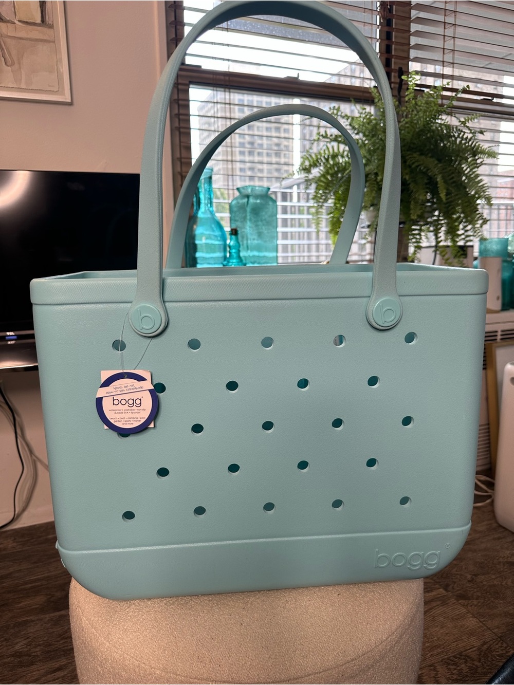 Bogg Original Bogg Bag XL Large Tote Beach Pool Bag Blue NWT